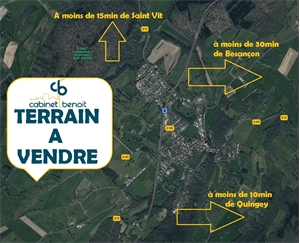 terrain à la vente -   25320  BYANS-SUR-DOUBS, surface 999 m2 vente terrain - APR666115